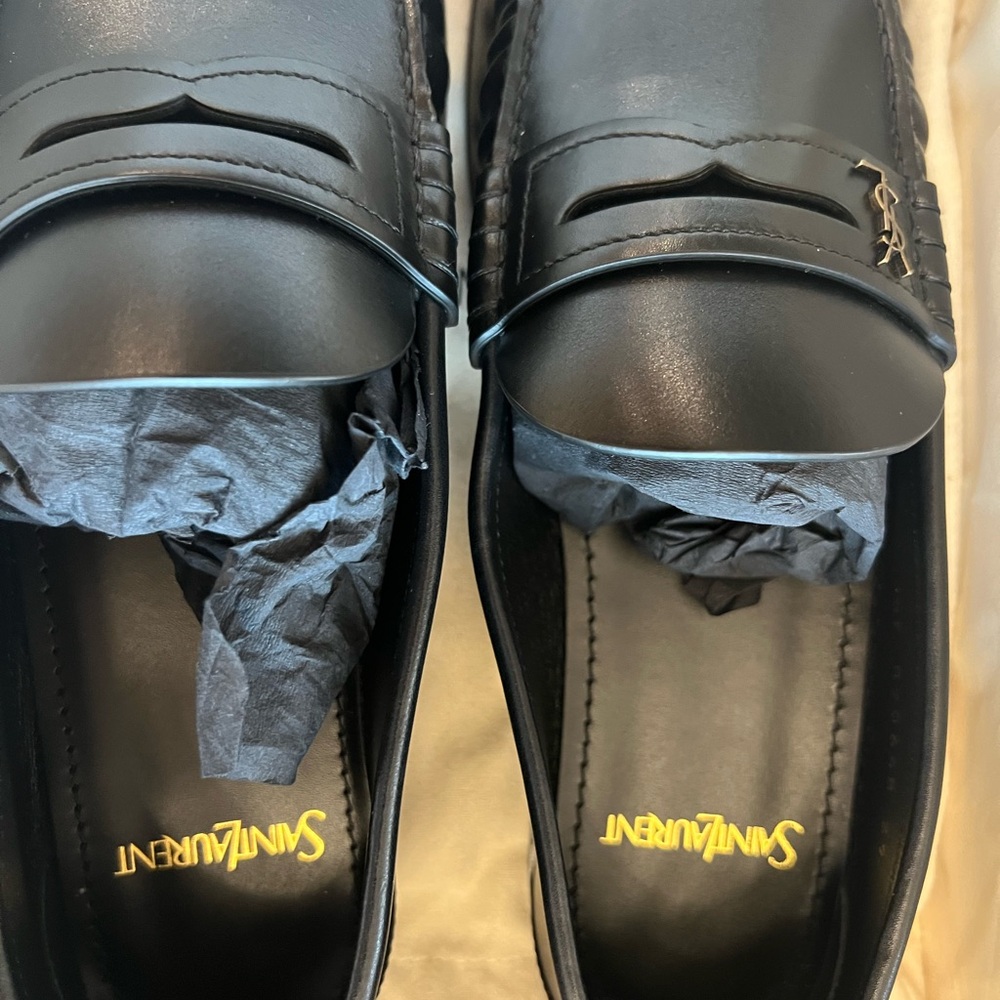 SAINT LAURENT Classic Penny Smooth Loafers - Picture 4 of 9
